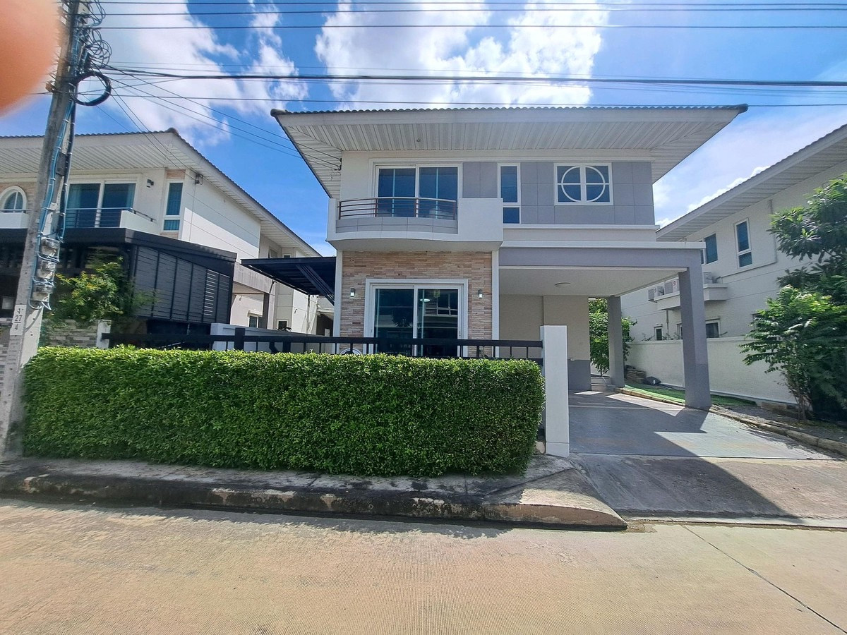 HouseLadkrabang, Suwannaphum Airport : M1559 Single house for rent Supalai Garden Ville. Krungthep Kreetha-Motorway