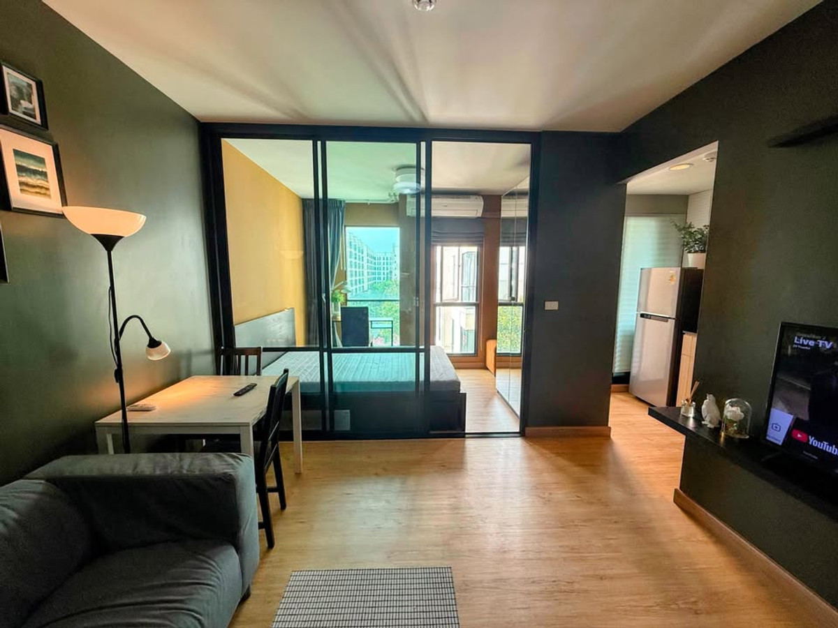 For RentCondoBangna, Bearing, Lasalle : For Rent 📍 Unio Sukhumvit 72 📍 Fully furnished with appliances. Near BTS Bearing, easy access, and shuttle van service to the station.