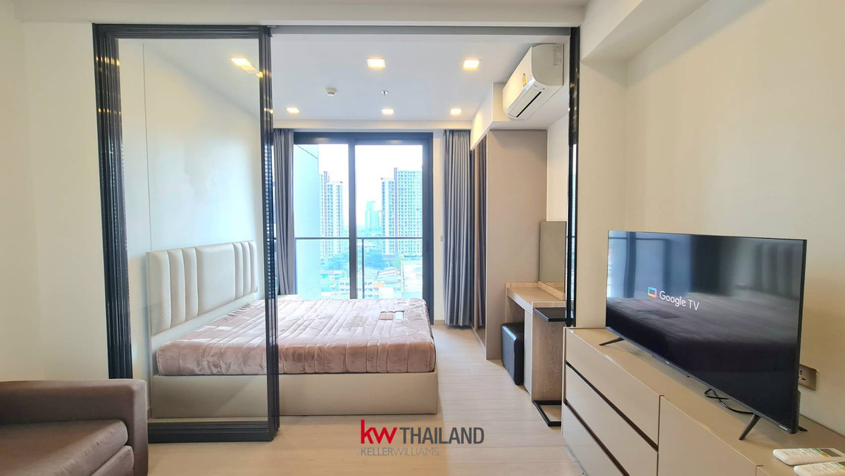 For RentCondoRama9, Petchburi, RCA : 🔥🔥One9Five Condo for rent, beautiful room, fully furnished, luxury condo near MRT Rama 9🥰