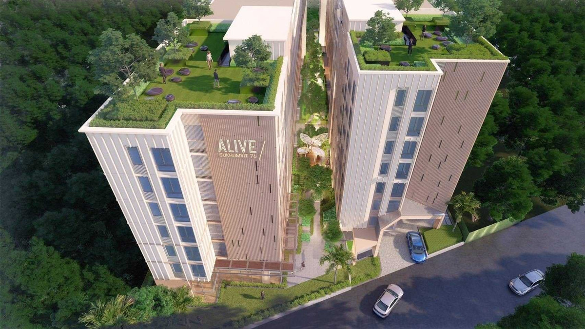 For RentCondoSamut Prakan,Samrong : 🔥Urgent for rent🔥 ALIVE SUKHUMVIT 76 (Alife Sukhumvit 76) Building B, 5th floor, new room, first hand, fully furnished, ready to move in 📏 Size 48.12 sq m. | 2 bedrooms, 1 bathroom Line @bzprOperty