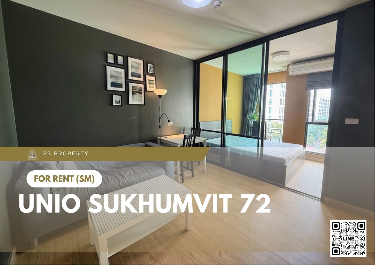ให้เช่าคอนโดบางนา แบริ่ง ลาซาล : ให้เช่า 📍 Unio Sukhumvit 72 📍 เฟอร์นิเจอร์ และ เครื่องใช้ไฟฟ้าครบ ใกล้ BTS แบริ่ง เดินทางง่าย พร้อมรถตู้รับส่งถึงสถานี