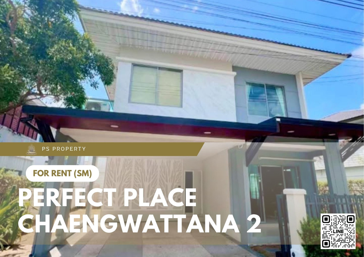 For RentHouseChaengwatana, Muangthong : Detached house for rent ✨ Perfect Place Chaengwattana 2 ✨ 4 bedrooms, 3 bathrooms. Accessible from both Chaengwattana Road and Highway 345.