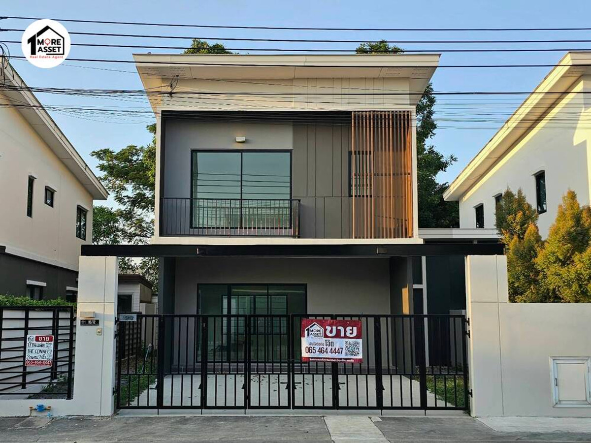 For SaleNonthaburi, Bang Yai, Bangbuathong : Urgent sale! Twin house The Connect 44 Kanchana-Kantana  Beautiful house, ready to move in, next to the main road, at the beginning of the project, close to the entrance only 130 m.