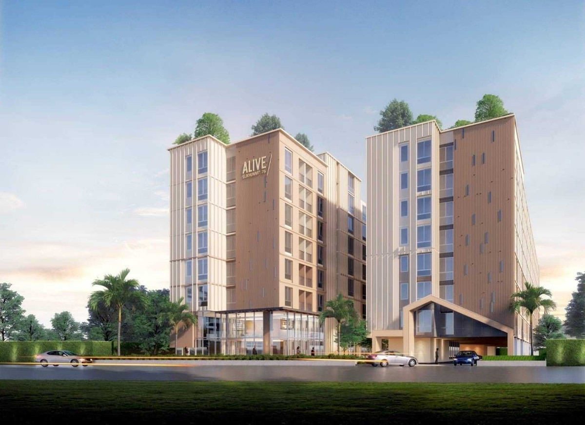 For RentCondoSamut Prakan,Samrong : 🔥Urgent for rent🔥 ALIVE SUKHUMVIT 76 (Alife Sukhumvit 76) Building B, 5th floor, new room, first hand, fully furnished, ready to move in 📏 Size 48.12 sq m. | 2 bedrooms, 1 bathroom Line @bzprOperty