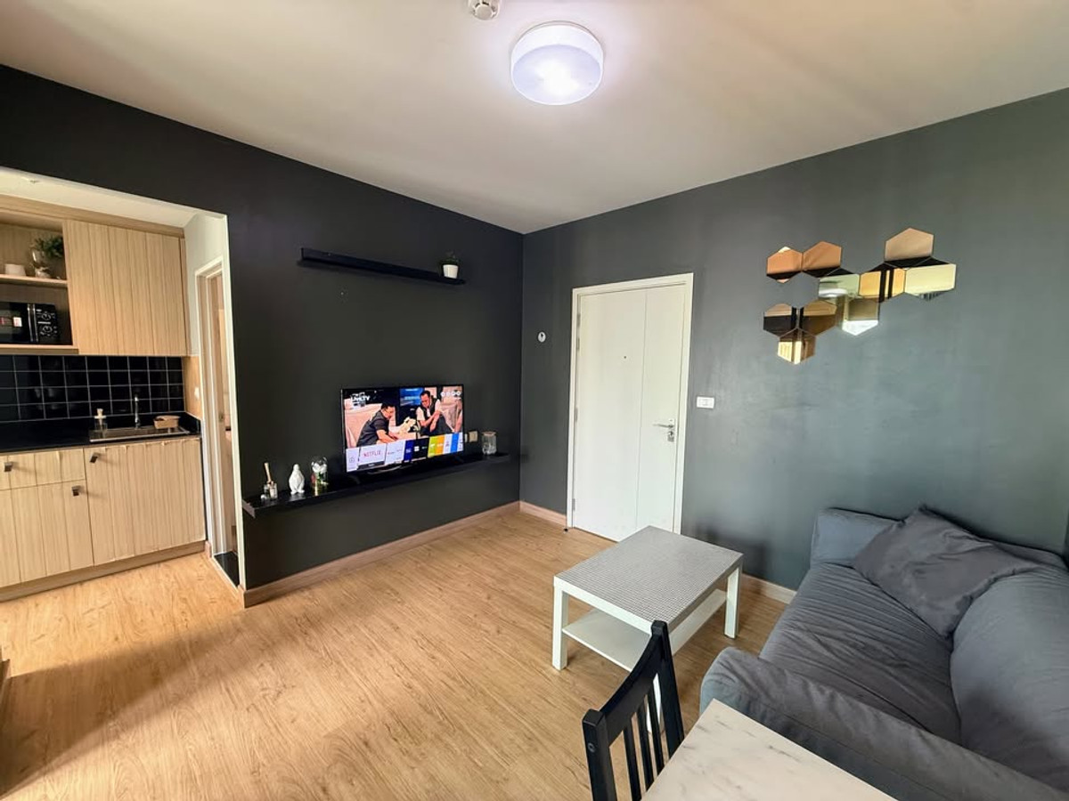 For RentCondoBangna, Bearing, Lasalle : For Rent 📍 Unio Sukhumvit 72 📍 Fully furnished with appliances. Near BTS Bearing, easy access, and shuttle van service to the station.