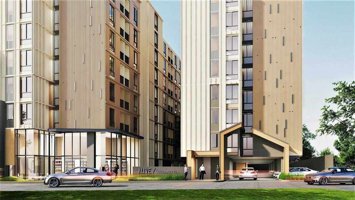 For RentCondoSamut Prakan,Samrong : 🔥Urgent for rent🔥 ALIVE SUKHUMVIT 76 (Alife Sukhumvit 76) Building B, 5th floor, new room, first hand, fully furnished, ready to move in 📏 Size 48.12 sq m. | 2 bedrooms, 1 bathroom Line @bzprOperty