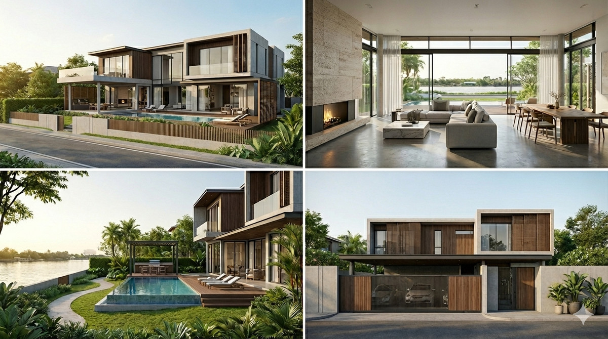 ขายที่ดินเสรีไทย-นิด้า : ขายที่ดินริมน้ำ นวมินทร์ 208 ตร.ว. บรรยากาศดีมาก ราคาหลุดตลาด เพียง 41,000 บ./ตร.ว. เหมาะปลูกบ้านริมน้ำ