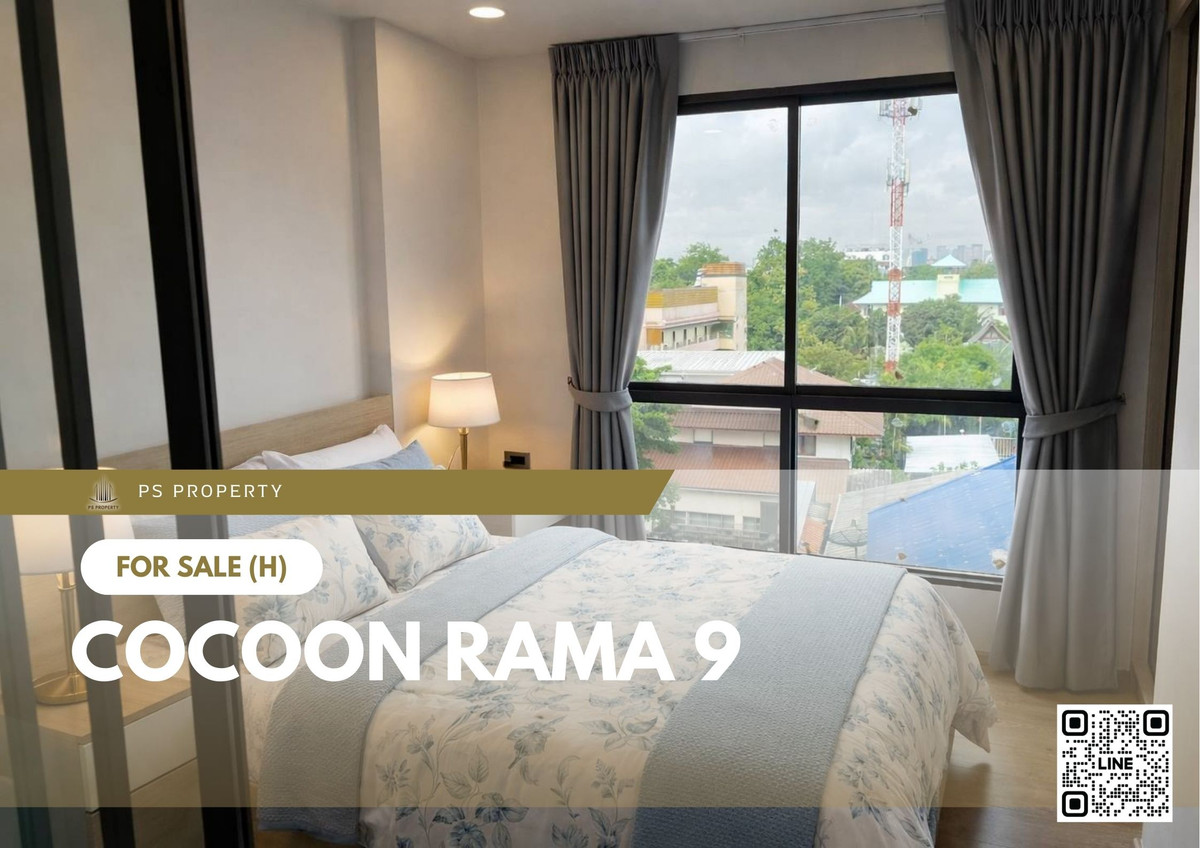 For SaleCondoRama9, Petchburi, RCA : Urgent Sale ✨ COCOON RAMA 9 ✨ Fully furnished and equipped with appliances. Next to Samitivej Rama 9 Hospital.