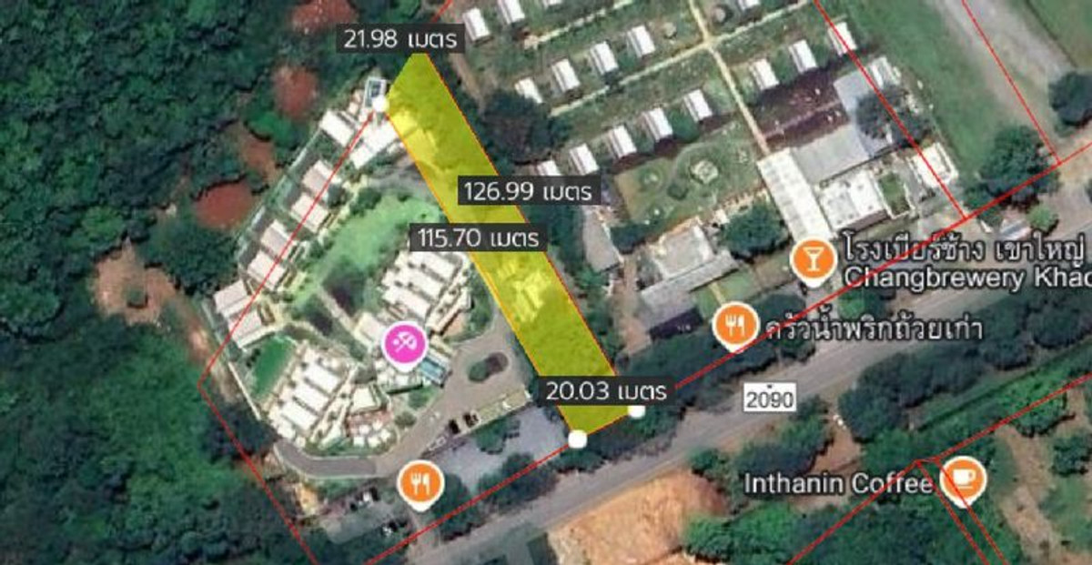 ขายที่ดินโคราช นครราชสีมา : ที่ดินเปล่า 1-2-07 ไร่ หลังติดเขา ติดถนนธนะรัชต์ ปากช่อง เขาใหญ่ ตำบลหมูสี อำเภอปากช่อง จังหวัดนครราชสีมา