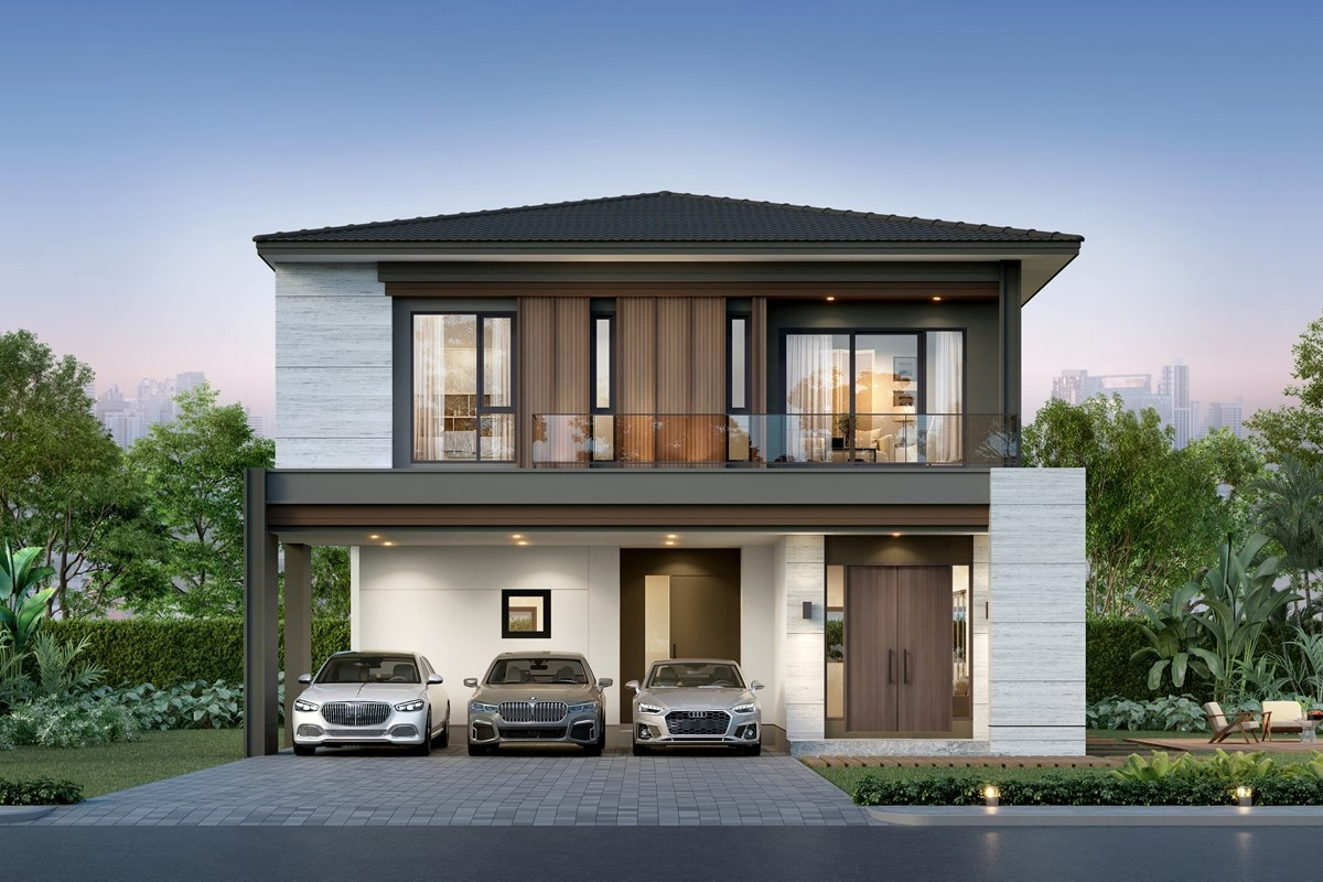 ขายบ้านบางนา แบริ่ง ลาซาล : ราคาถูกสุดในโครงการ บ้านเดี่ยว 2 ชั้น ใกล้เมกาบางนา 4 ห้องนอน 3 ที่จอด 1 ห้องแม่บ้าน ดีไซน์แบบบ้านซีรี่ย์ใหม่ ราคาพิเศษ THE CITY บางนา 3