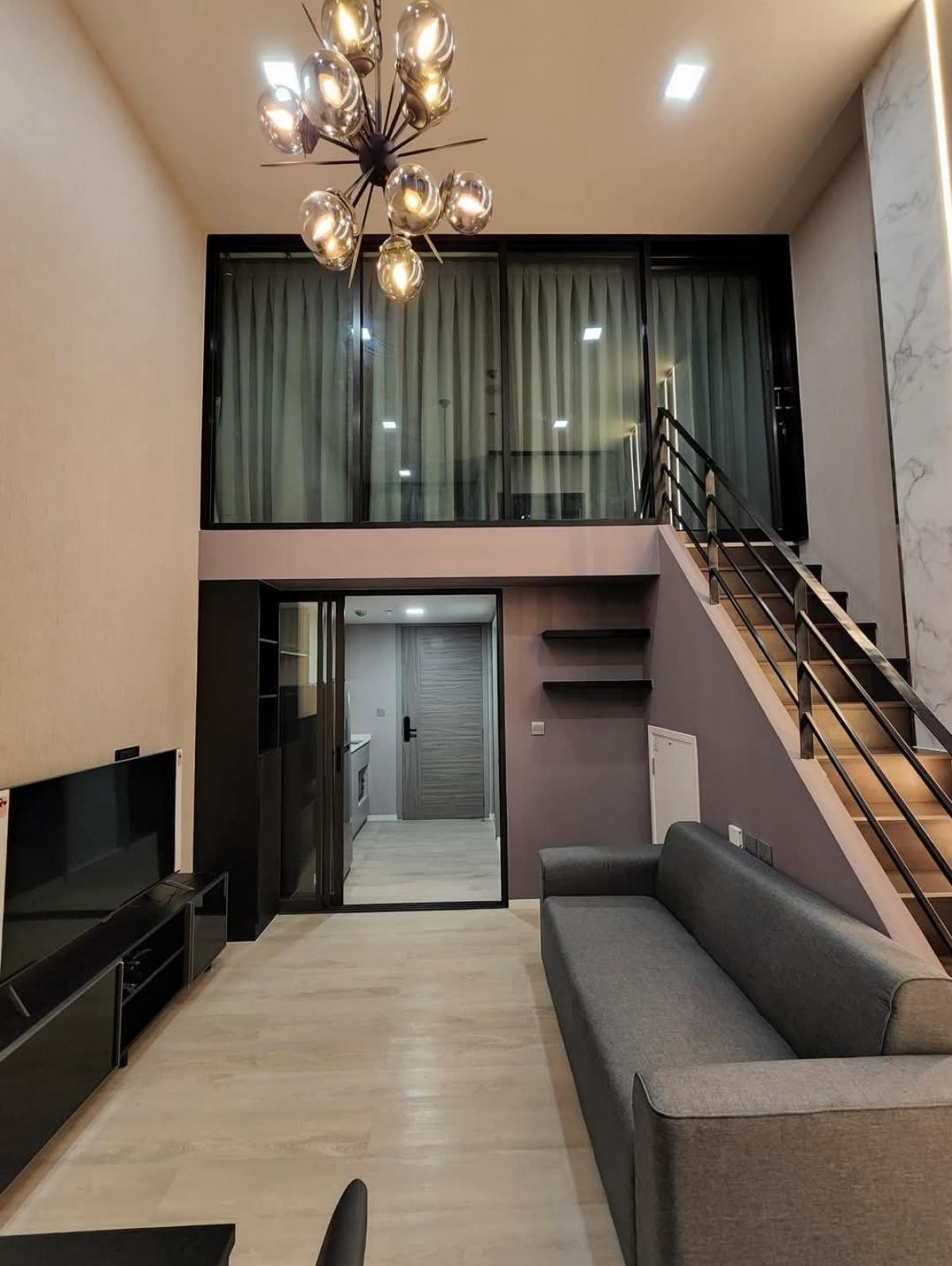 ให้เช่าคอนโดปทุมธานี รังสิต ธรรมศาสตร์ : 🚩ให้เช่า​ ห้อง​ Duplex​ 2​ ชั้น​ Modiz​ Launch​ ชั้น​ 31 วิว​ ม.ธรรมศาสตร์​ ระเบียงทิศเหนือ​ พท.ชั้นล่าง​ 29 ตรม.