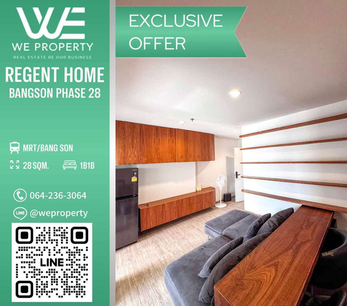 For SaleCondoBang Sue, Wong Sawang, Tao Pun : North, beautiful room, fully furnished, very good price!!⭐Regent Home Bang Son 2 Phase 28