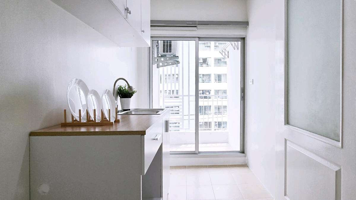 For SaleCondoLadprao101, Happy Land, The Mall Bang Kapi : Near MRT Lat Phrao 101, only 190 meters, complete central area, Phil Resort #The Niche ID Lat Phrao 130 The room is ready to move in. That doesnt require a single baht down payment!