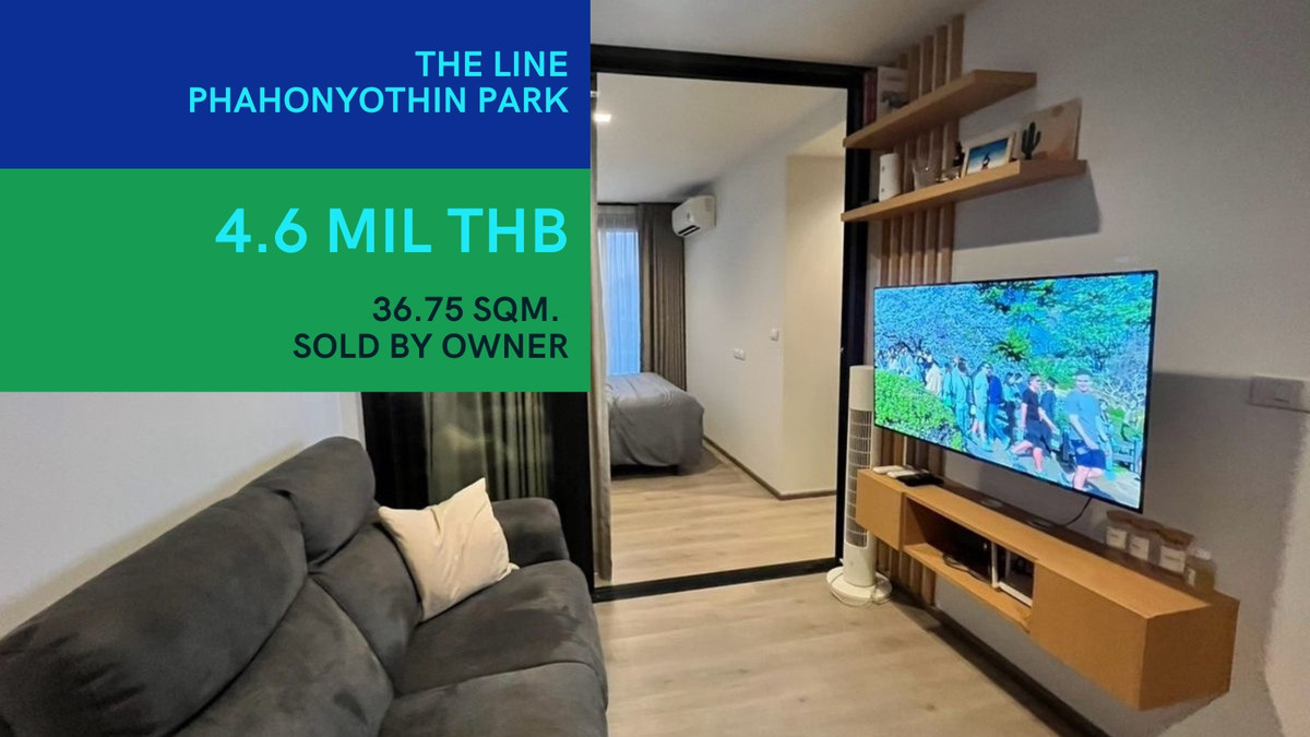 For SaleCondoLadprao, Central Ladprao : Condo for sale: The Line Phahonyothin Park, 4.6 million baht, south side (owner selling it himself)