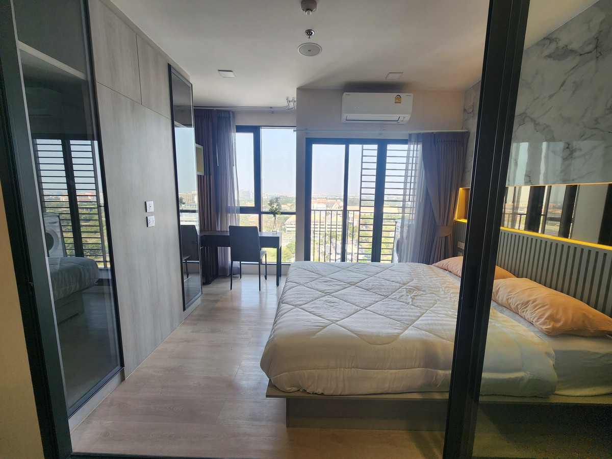 ให้เช่าคอนโดปทุมธานี รังสิต ธรรมศาสตร์ : 🏡 ให้เช่า Modiz Launch ห้องบิ้วอินสวย วิวมธ💖 ✨ ชั้น 16  ✅️ พร้อมเข้าอยู่