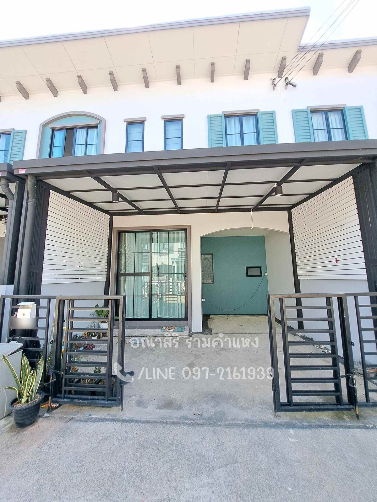 For RentMin Buri, Romklao : House for rent, 2-story townhome, Anasiri Ramkhamhaeng, new house, ready to move in 📞/LINE 097-2161939