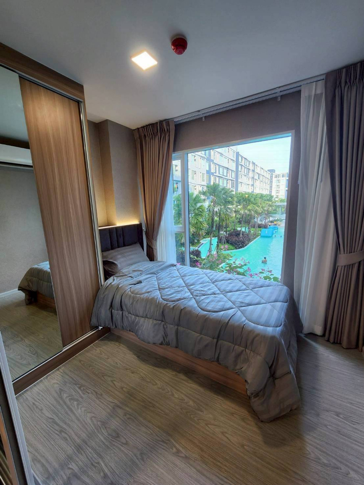 ให้เช่าคอนโดปทุมธานี รังสิต ธรรมศาสตร์ : 🏡 ให้เช่า Kave Town Island 2 ห้องนอน💖  ✨ ตึก A ชั้น 3 วิวสระสวย