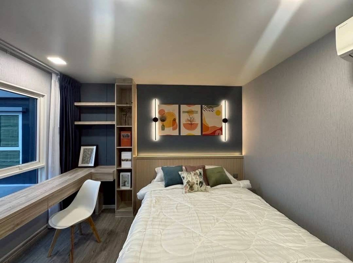 For RentCondoPathum Thani,Rangsit, Thammasat : 🏡 For rent Kave Town Island 2 bedrooms 💖 ✨ Building C, 7th floor, beautiful pool view ✅️ Ready to move in