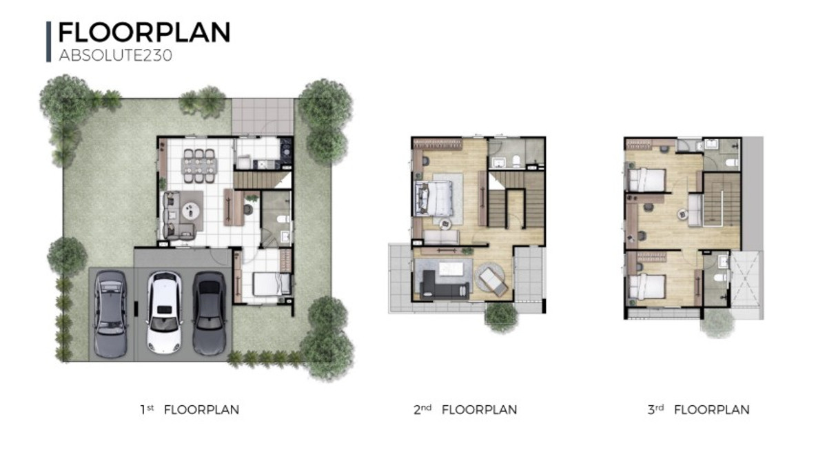 ขายบ้านพัฒนาการ ศรีนครินทร์ : Nirvana absolute krungthepkreetha บ้านเดี่ยว 3ชั้น 3ห้องนอน 3ห้องน้ำ 