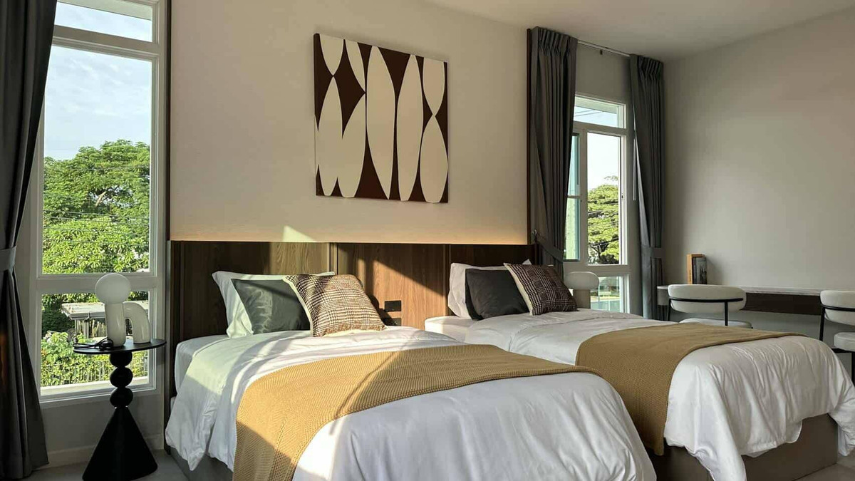 For RentHouseLadkrabang, Suwannaphum Airport : House for Rent Mantana Bangna Wongwaen, 2-Storey House 4 Bedroom 152 Sqw 335 Sqm New House Fully Furnished Near MegaBangna, Kanchanaphisek, Srinakarin, Charoem Phrakiat Rama 9 : MJ26R-002