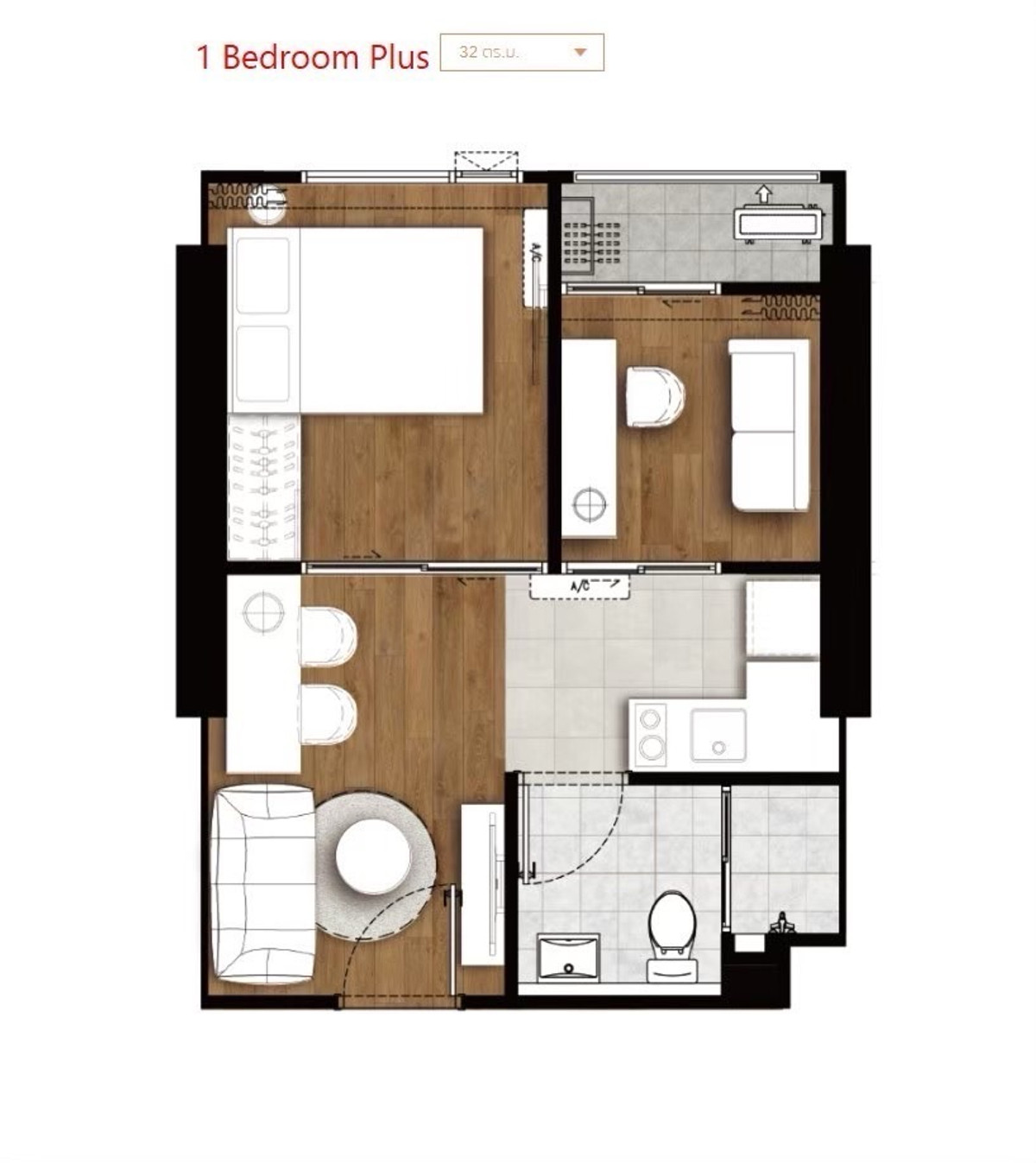 For SaleCondoRamkhamhaeng, Hua Mak : The Livin Ramkhamhaeng1Bed 32 sq.m. price only 2.65 million baht.Phat: 064-642-8664Nui: 094-624-2014