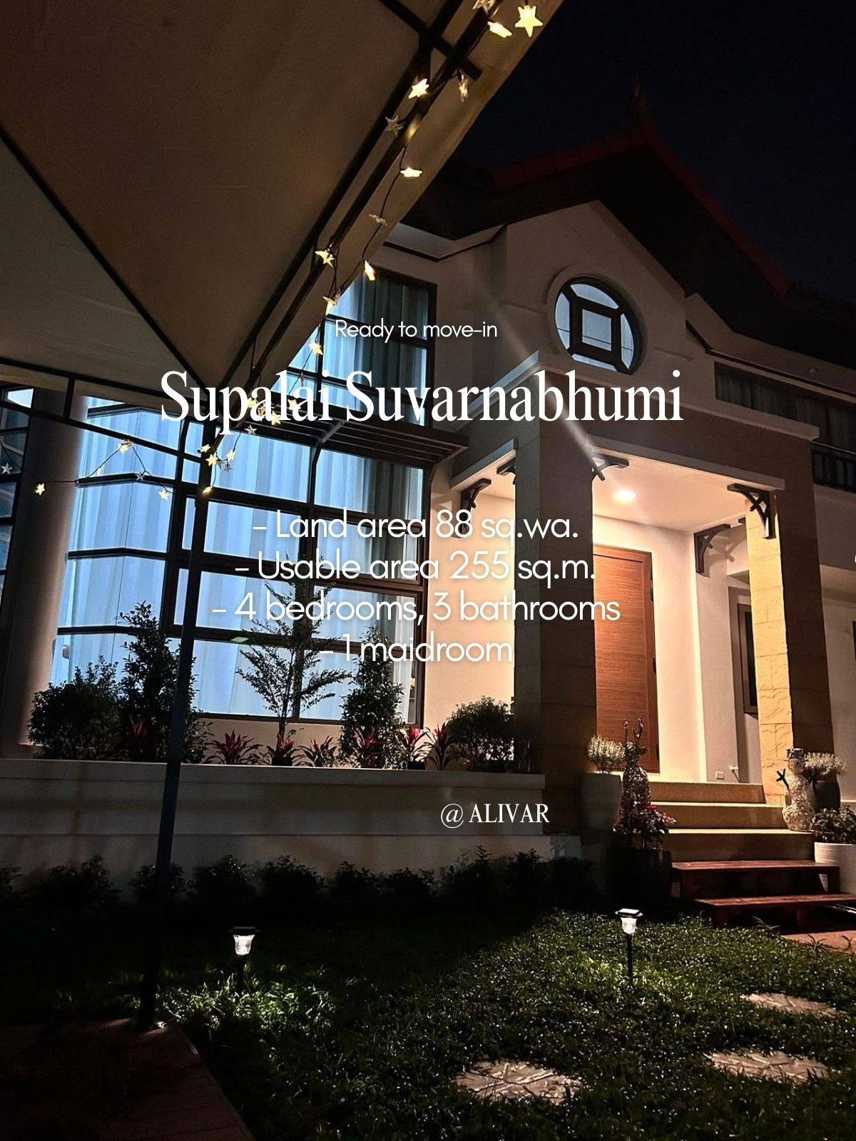 For RentHouseLadkrabang, Suwannaphum Airport : RH012126 Single house for rent at Supalai Suvarnabhumi, Lat Krabang area, near Suvarnabhumi Airport.