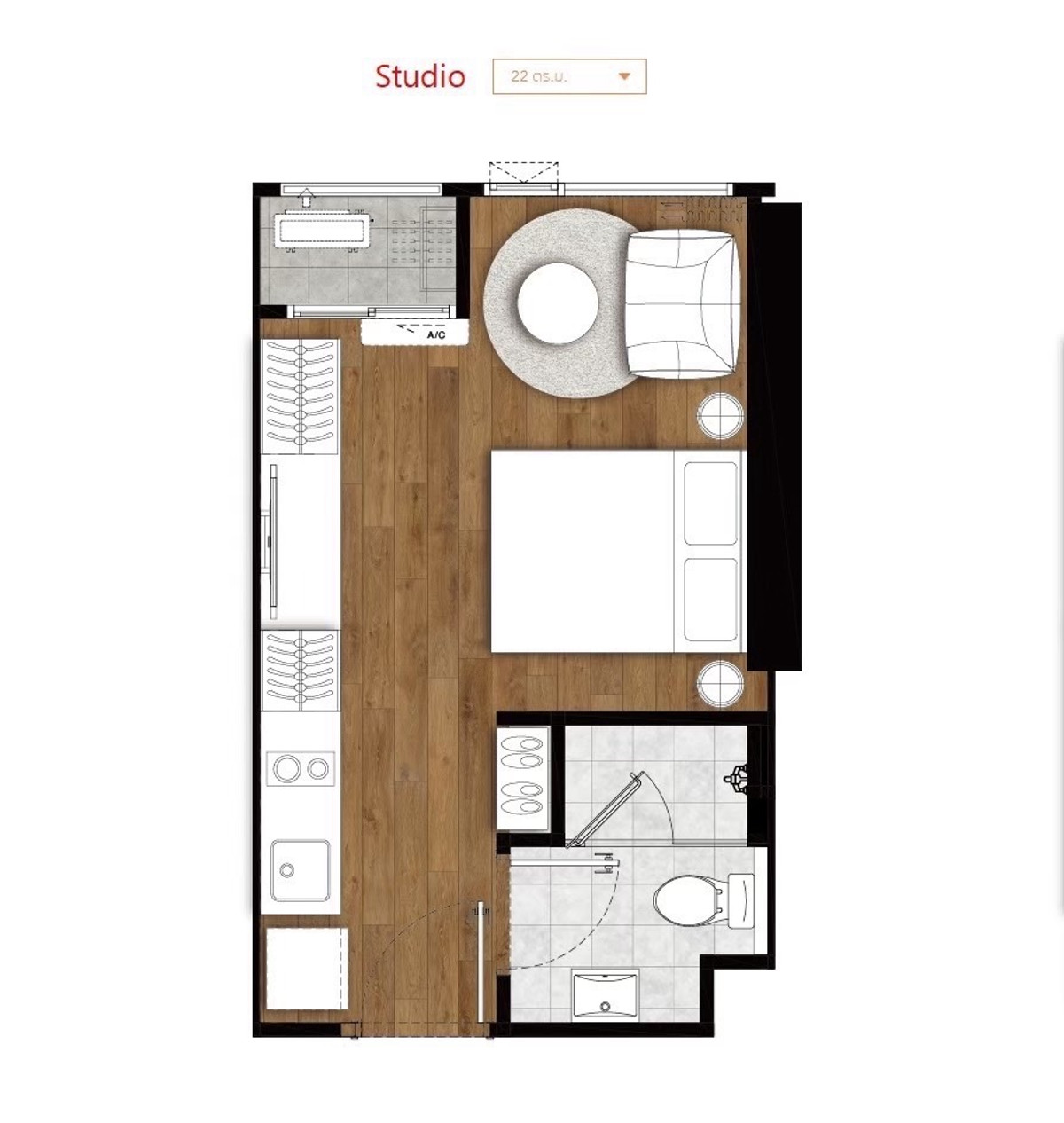 For SaleCondoRamkhamhaeng, Hua Mak : The Livin RamkhamhaengStudio 22 sq.m. price only 1.79 million baht.Phat: 064-642-8664Nui: 094-624-2014