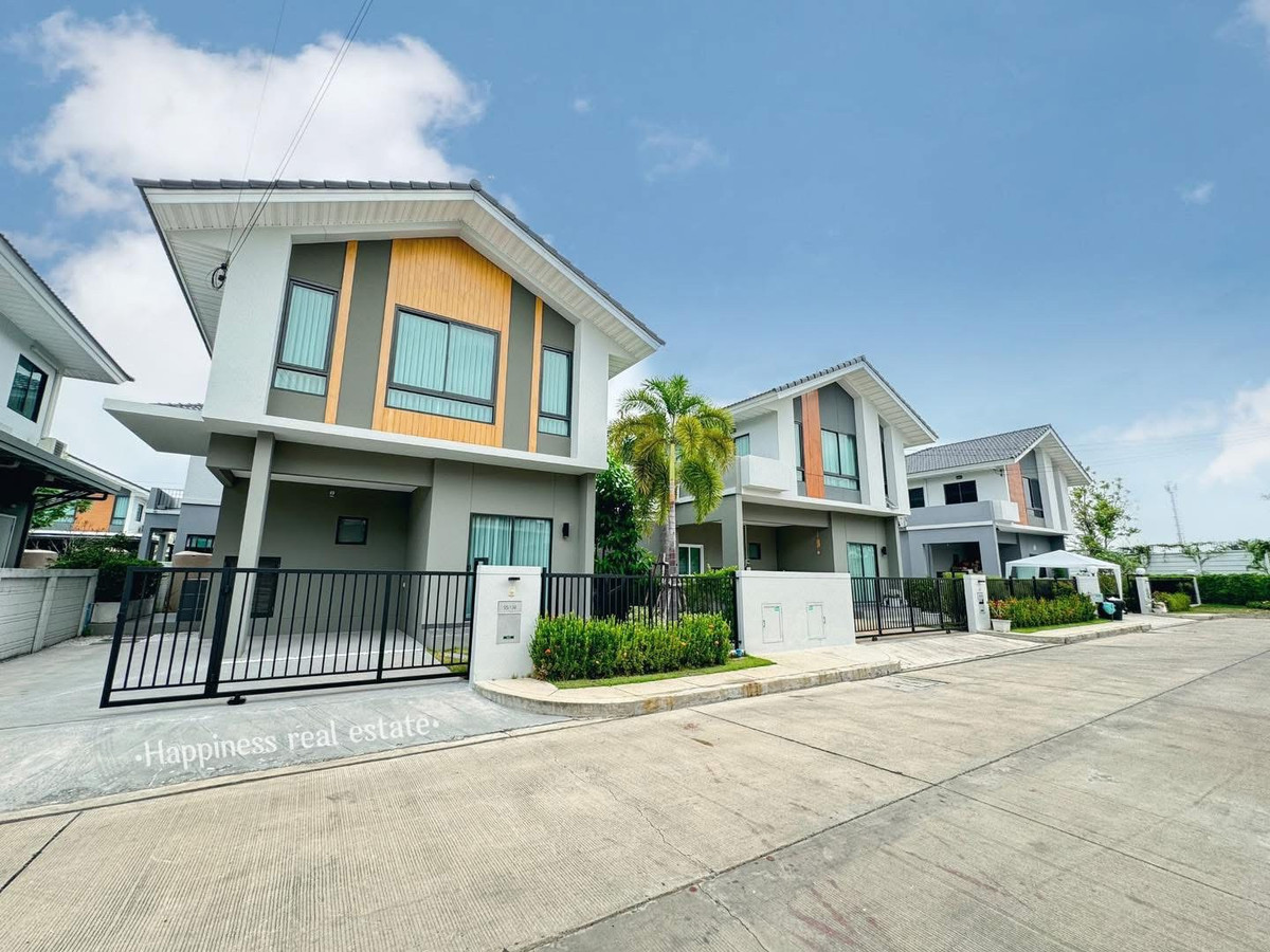 For SaleHouseChaengwatana, Muangthong : 💕 Beautiful house with furniture At a price of less than 5MB. 🫶 ✨🏡 Semi-detached house, detached house style. Near SISB International School, Nonthaburi