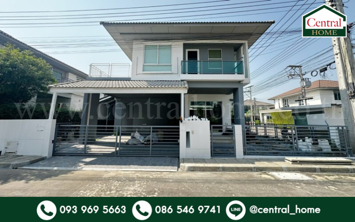 For SaleHousePathum Thani,Rangsit, Thammasat : Single house, Habitia Bond Ratchaphruek, corner plot, built-in throughout the house.