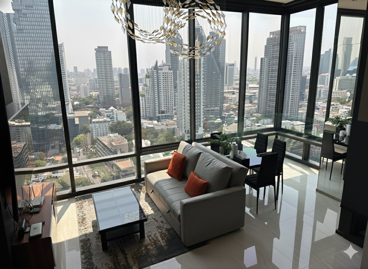 For RentCondoSilom, Saladaeng, Bangrak : 🔥For Rent Now🔥 Ashton Silom, Double Volume Unit, Mahanakhon Tower View, Fully Furnished, Ready to Move In, Near BTS Chong Nonsi