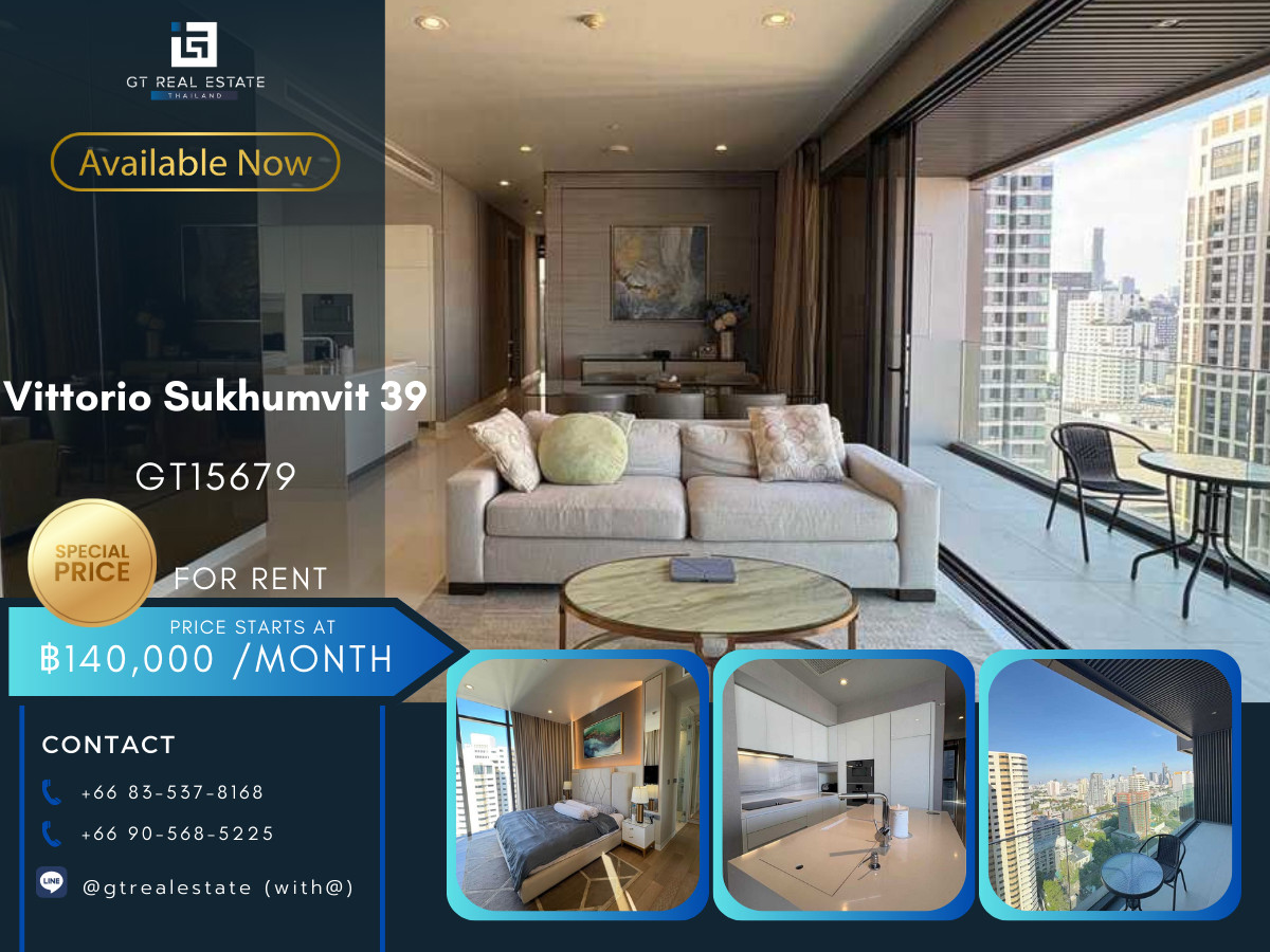 คอนโดสุขุมวิท อโศก ทองหล่อ : คอนโดหรูที่ Vittorio Sukhumvit 39 เดินทางสะดวก ใกล้รถไฟฟ้าบีทีเอส มีรถรับส่ง ห้องแต่งสวย เฟอร์นิเจอร์ครบ พ้อมอยู่!!
