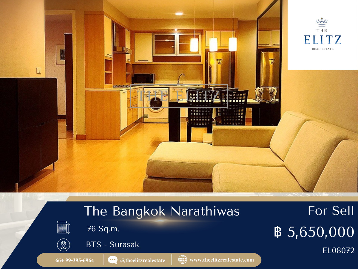 For SaleCondoSathorn, Narathiwat : ✨Oasis in the heart of Narathiwat ✨ The Bangkok Narathiwas for sale, spacious room, quiet, private, quality society 🎉