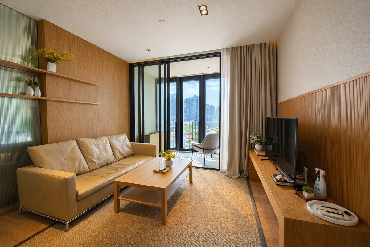 ให้เช่าคอนโดสุขุมวิท อโศก ทองหล่อ : 🔹 Beatniq Sukhumvit 32 🔹 1 Bedroom, 1 Bathroom • Size: 57.57 sq.m. • Floor 10 • 1 Parking space

 