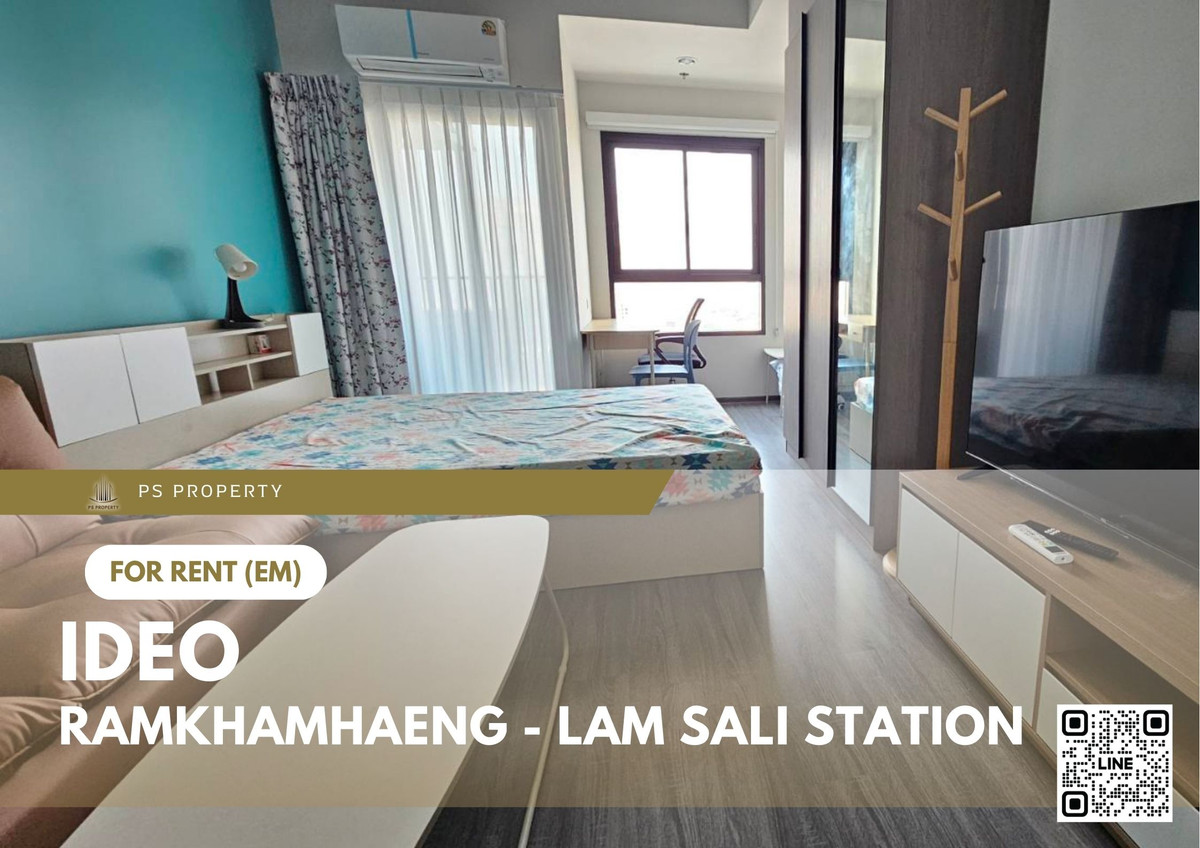 ให้เช่าคอนโดเสรีไทย-นิด้า : ให้เช่า 📍 Ideo Ramkhamhaeng - Lam Sali Station 📍 เฟอร์นิเจอร์ และ เครื่องใช้ไฟฟ้าครบ ใกล้ MRT แยกลำสาลี