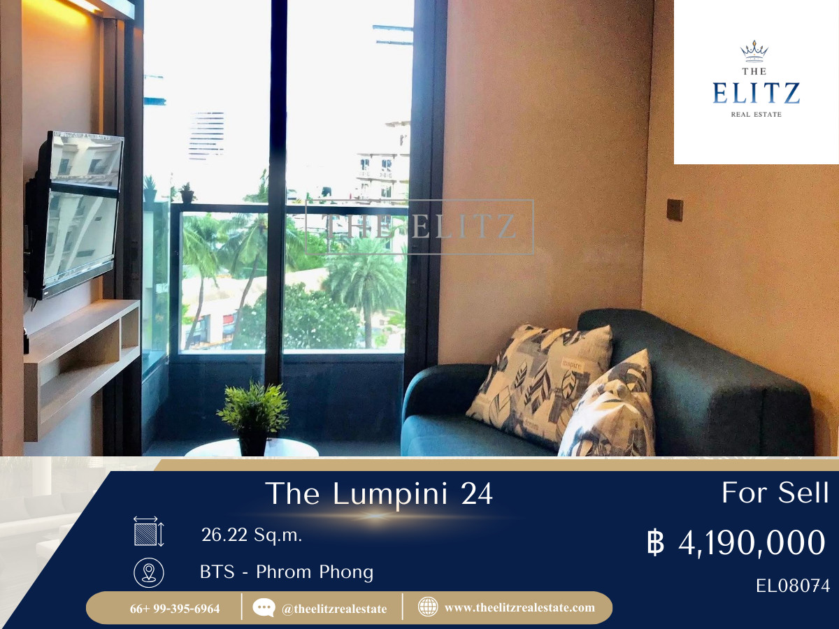 For SaleCondoSukhumvit, Asoke, Thonglor : ✨ Best Deal in Sukhumvit 24 Urgent sale The Lumpini 24 special price in a location where the value will never fall 🎉