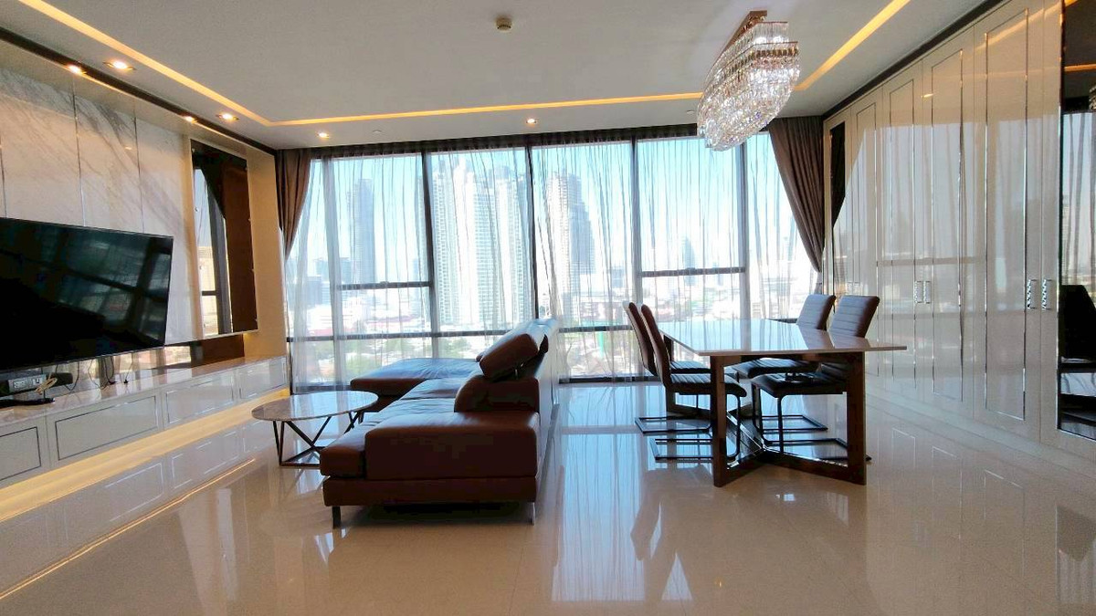 For RentCondoSathorn, Narathiwat : ✨🏙️ Ultra Luxury Condo for rent, The Bangkok Sathorn - next to BTS Surasak | Private Lift, high-end condo in Prime location 🚆 next to BTS Surasak + expressway, only 100 meters, convenient living in the heart of Sathorn, suitable for both residences and hi