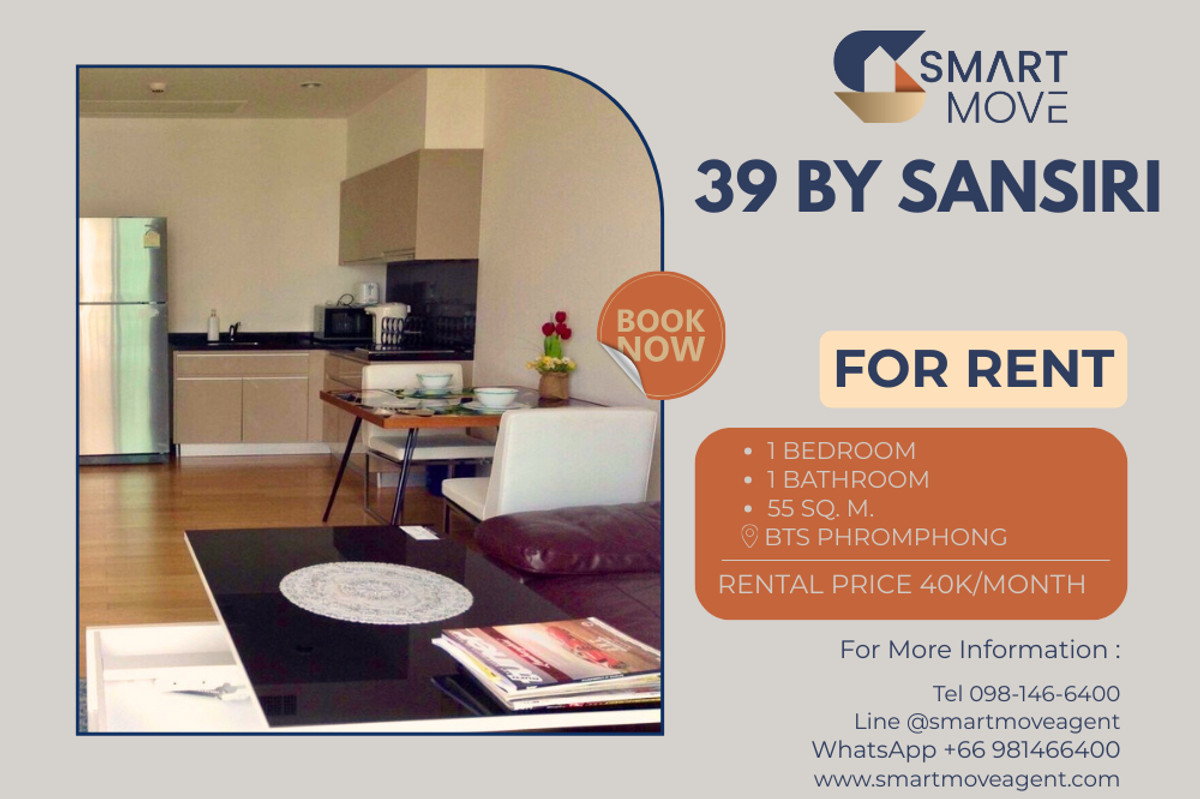 For RentCondoSukhumvit, Asoke, Thonglor : 🔥 For Rent !! high floor 28++, South Facing!! 🔥 Code C20230100497..........39 by Sansiri, 1 bedroom, 1 bathroom, furnished, ready to move in📣📣