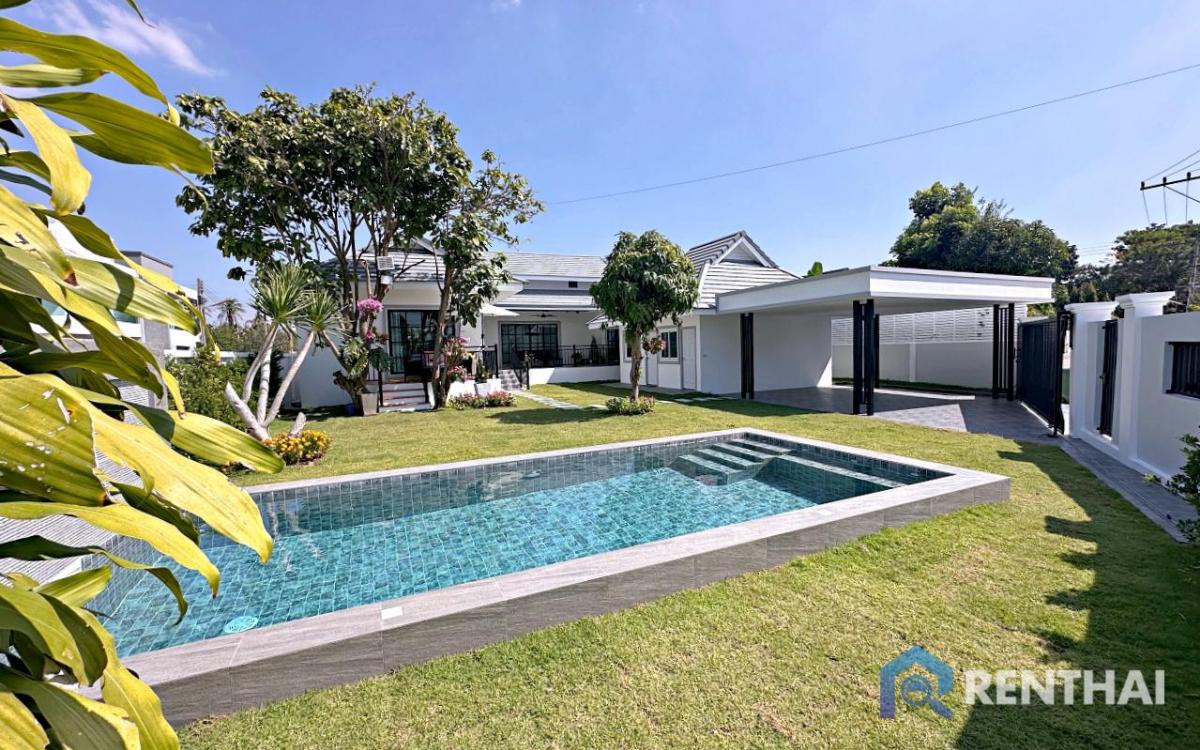 For SaleHousePattaya, Bangsaen, Chonburi : Corner Pool Villa in Impress Village – Siam Country Club, Pong, East Pattaya