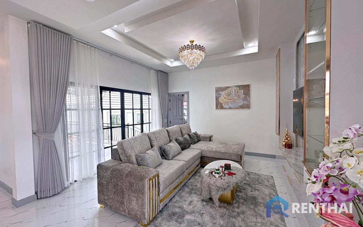 ขายบ้านพัทยา บางแสน ชลบุรี สัตหีบ : บ้านเดี่ยวหลังมุมพร้อมสระว่ายน้ำ – หมู่บ้านอิมเพรส ซอยสยามคันทรีคลับ