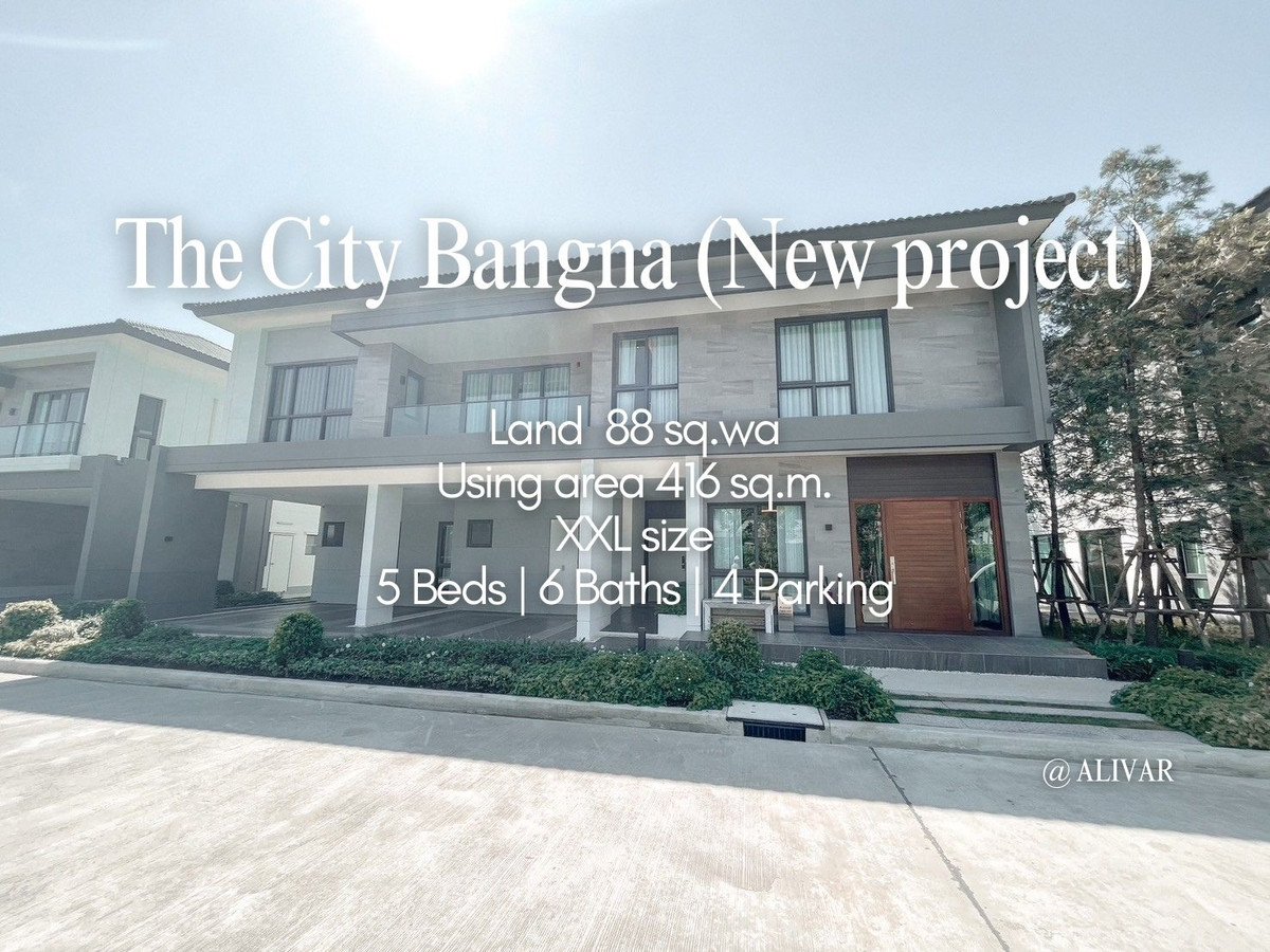 For RentHouseBangna, Bearing, Lasalle : RH013126 Luxury house for rent, The City Bangna (new project), large size.