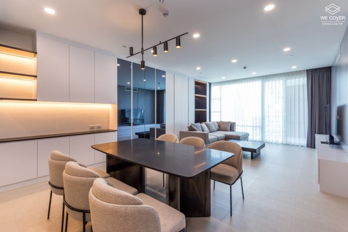 For RentCondoSukhumvit, Asoke, Thonglor : Luxury 3 Bed Condo at Fullerton | BTS Thong Lo Nearby Spacious 132 sqm, Pool & Gym, Rent 120,000 THB/Month!
