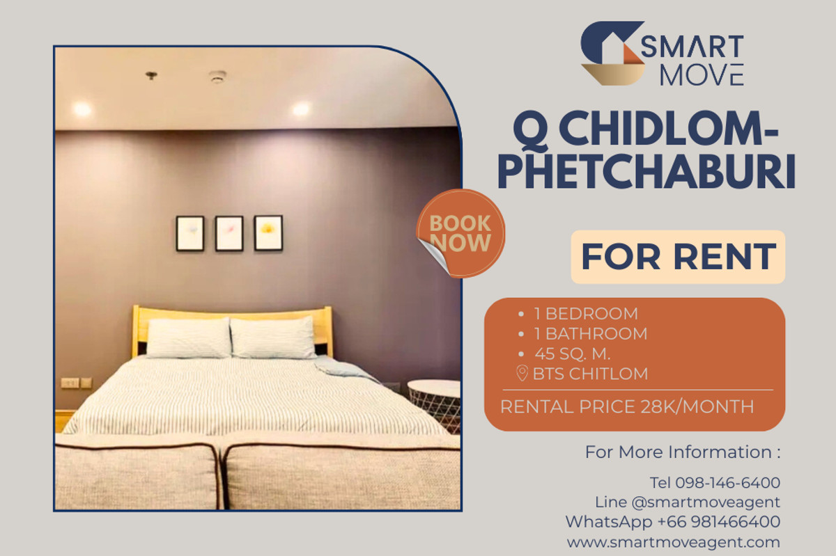 For RentCondoRatchathewi,Phayathai : 🔥 For Rent !!  high floor 17++, good location !! 🔥 Code C20240400044..........Q Chidlom-Phetchaburi, 1 bedroom, 1 bathroom, furnished, ready to move in📣📣