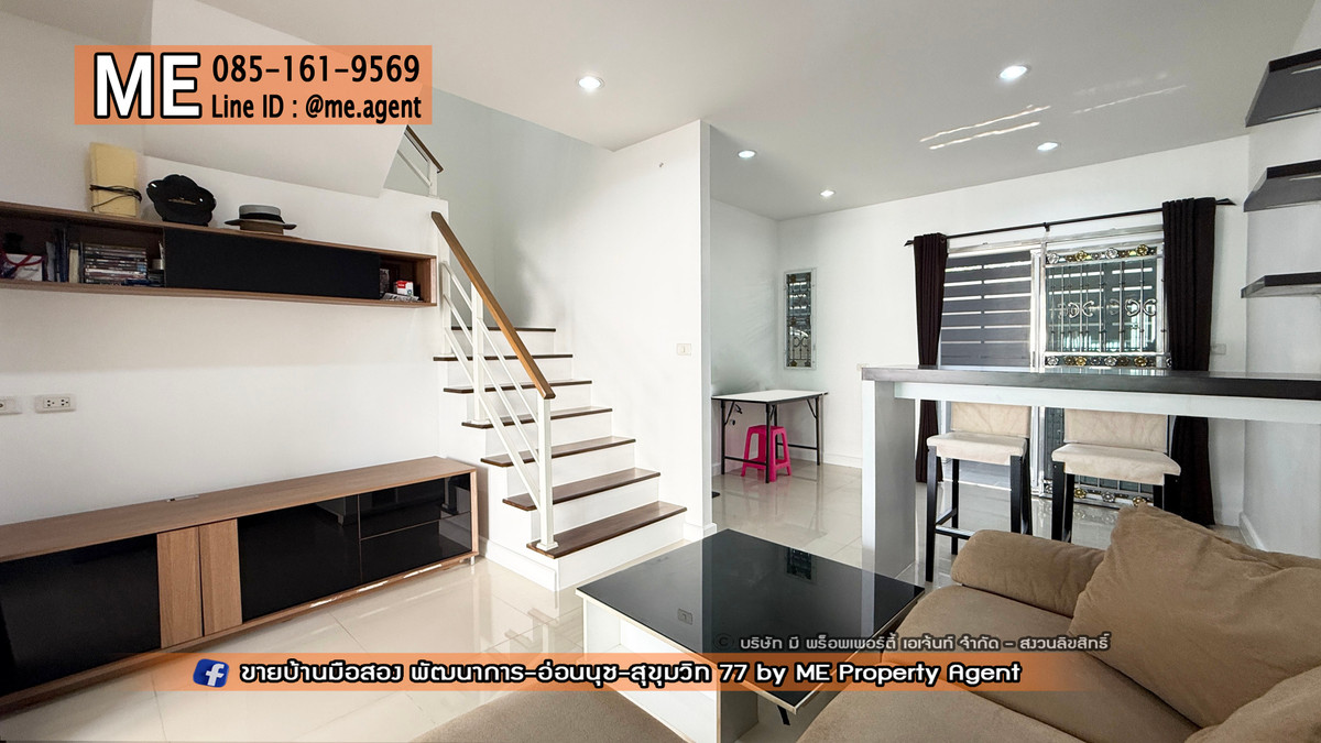 For RentTownhomePattanakan, Srinakarin : Townhouse for rent, newly renovated, Willet Light Pattanakarn 38, furnished, ready to move in, near Sukhumvit, Thonglor, Ekkamai, call 064-954-9619 (RTG44-17)