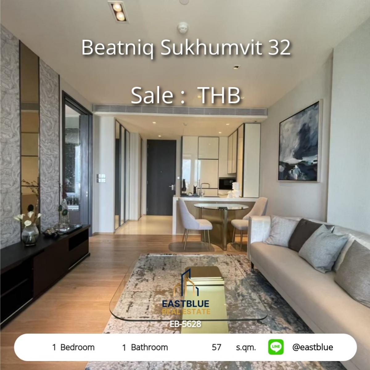 ให้เช่าคอนโดสุขุมวิท อโศก ทองหล่อ : 28/01/2026, Beatniq Sukhumvit 32 ใกล้ BTS ทองหล่อ 1 ห้องนอน 57 ตร.ม. พร้อมสระว่ายน้ำ 68,000 บ./ด.