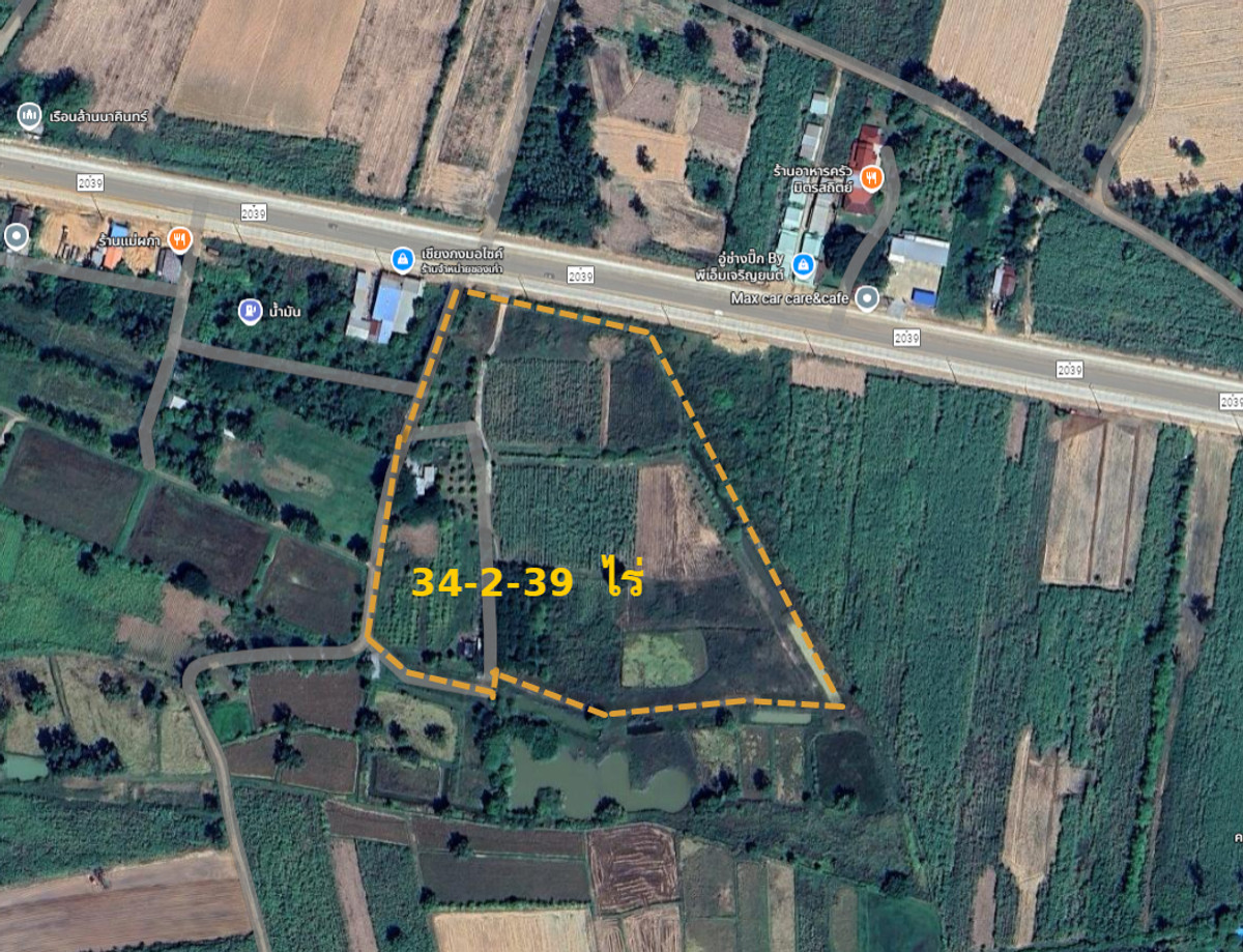 ขายที่ดินขอนแก่น : ขายที่น้ำพอง ขอนแก่น  34.5 ไร่ หน้ากว้าง 100 เมตร ติดถนน 4 เลน และมีถนนด้านข้างที่ดิน_BL173