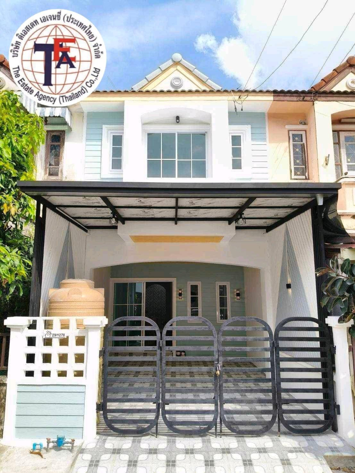For SaleTownhomeNawamin, Ramindra : 2-story townhouse for sale, KC Village 1, Hathairat 39, Ramindra, Minburi, along Khlong Song, Phraya Suren, Thai Rama, Hathaimit, Khubon, Nimitmai, Fashion Island, Safari World, Sathit Phatthana School. Noppharat Hospital, Chatuchot Expressway, Eastern Ri
