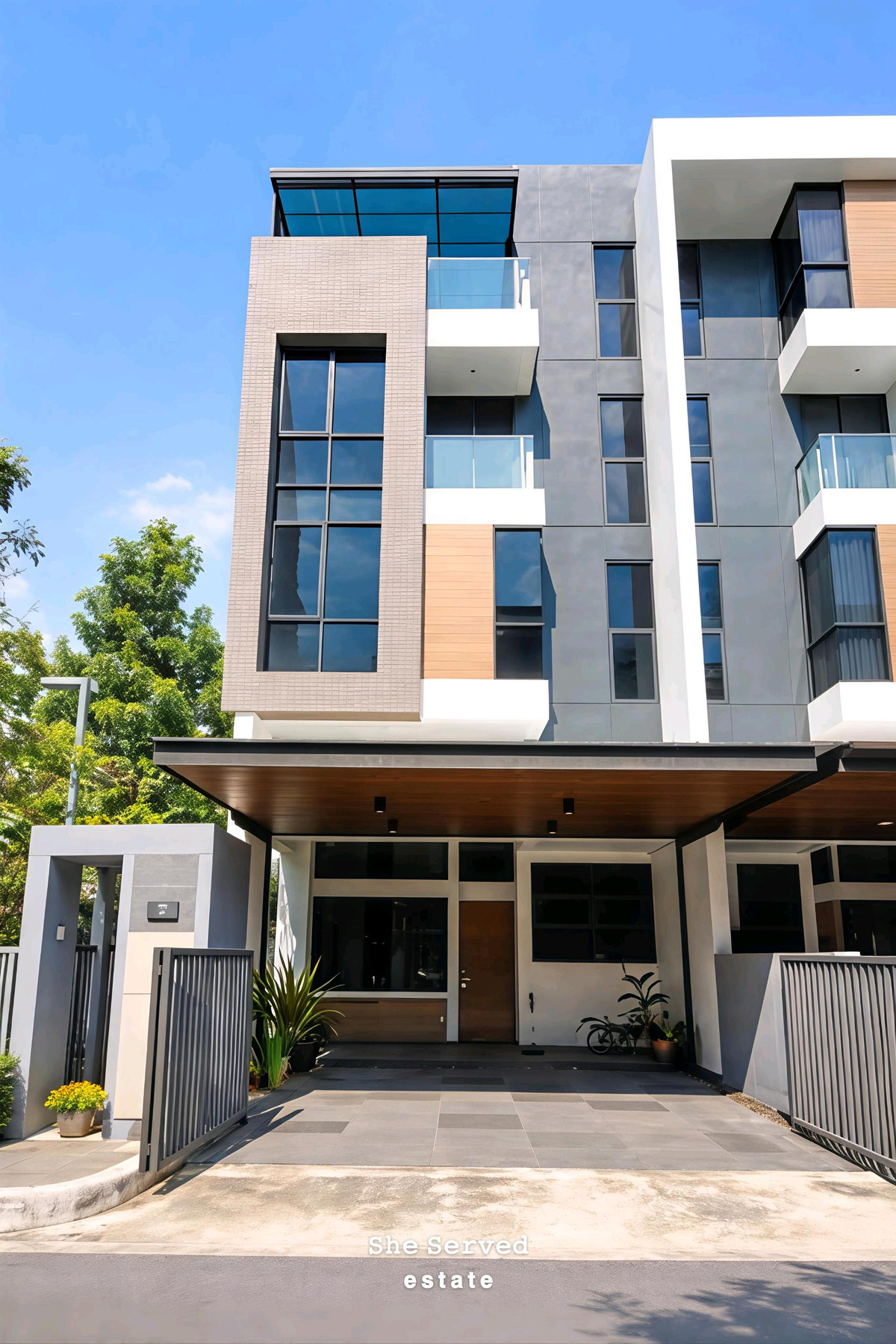 For SaleHouseRama3 (Riverside),Satupadit : 🔹 Baan 365 Residence @ Rama III 🔹
Luxury 4.5-Storey Townhome (Corner Unit) • Land area: 38.5 sqw • Usable area: 310 sqm • 4 Bedrooms • 5 Bathrooms • 2 Parking Spaces • Spacious Rooftop