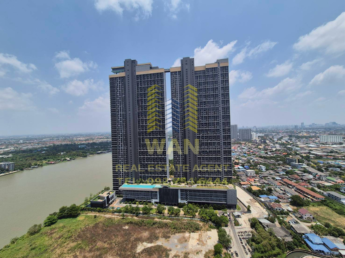 For RentCondoRattanathibet, Sanambinna : For rent, Politan Rive, 34th floor, size 30 sq m, river view, fully furnished, ready to move in, economical price.