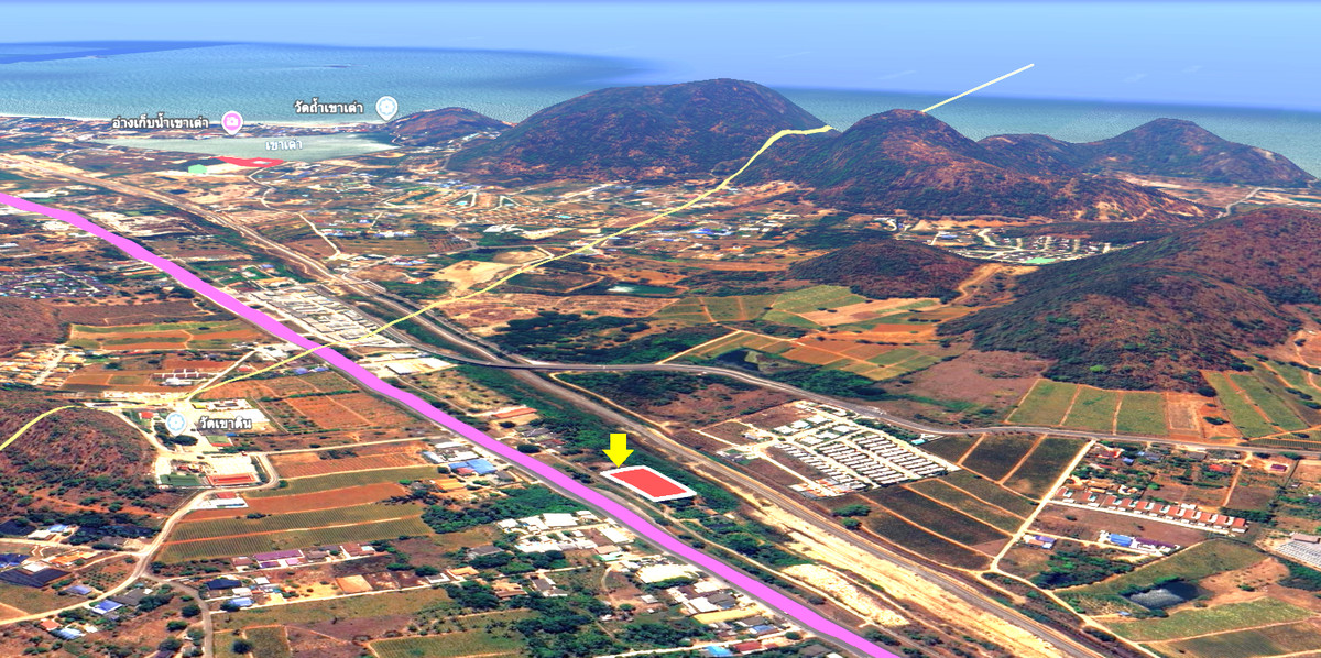 For SaleLandHuahin, Prachuap Khiri Khan, Pran Buri : Land next to Phetkasem Road Khao Tao-Nong Hoi intersection