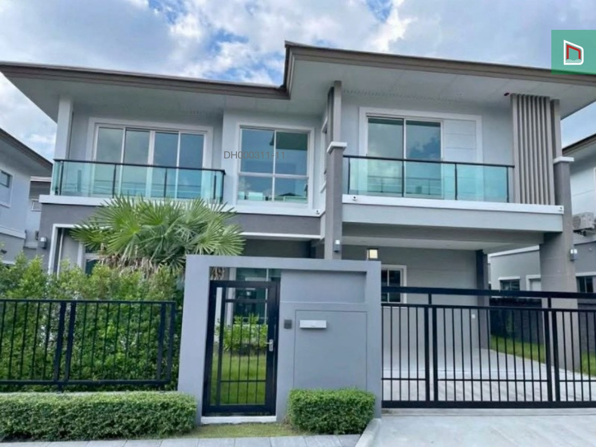 HouseChaengwatana, Muangthong : Single house, The Palm Chaengwattana - Chaiyaphruek, Bang Tanai, Pak Kret, 3 bedrooms, 4 bathrooms, 64 sq m., selling for 9.5 million, complete utilities, convenient travel.